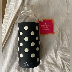NWT Kate Spade 16 oz. water bottle silicone polka dots